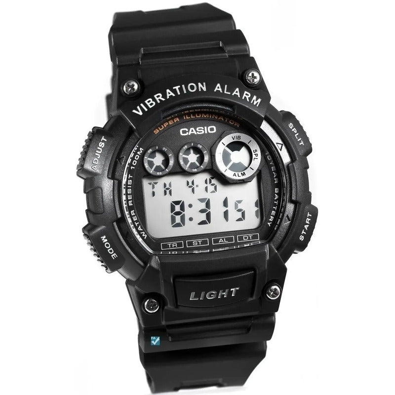 Reloj Casio Modelo: W-735h-1a Negro Sumergible