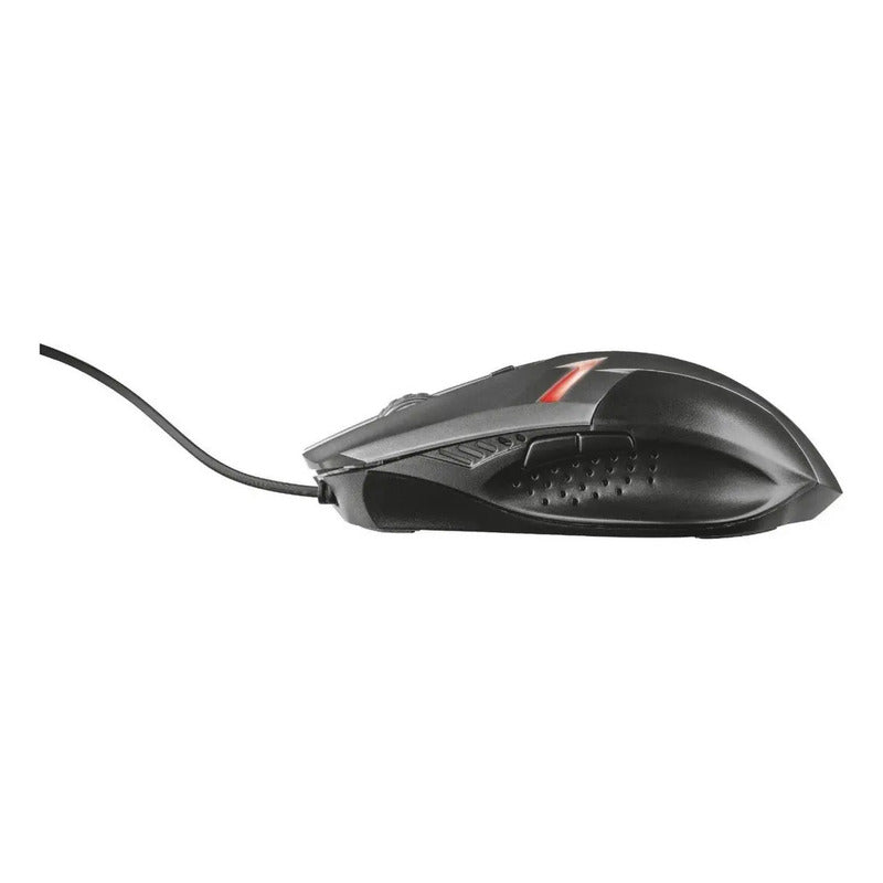 Mouse Gamer Trust Ziva Led Iluminado 6 Botones 2000 Dpi Color Negro
