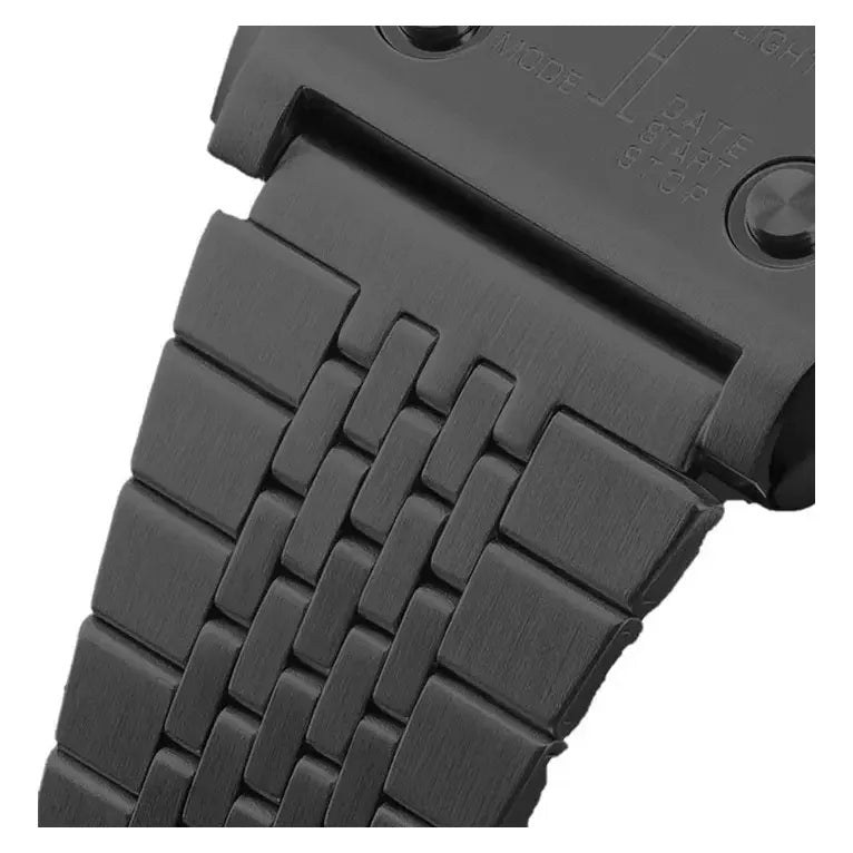 Reloj Digital Casio A1100b-1df Para Adultos Con Correa De Acero Inoxidable Negro