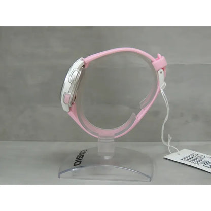 Reloj Mujer Casio Lw-203-4a Rosado Digital / Correa Rosa Bisel Blanco Fondo Rosa Plata Relojes De Muñeca