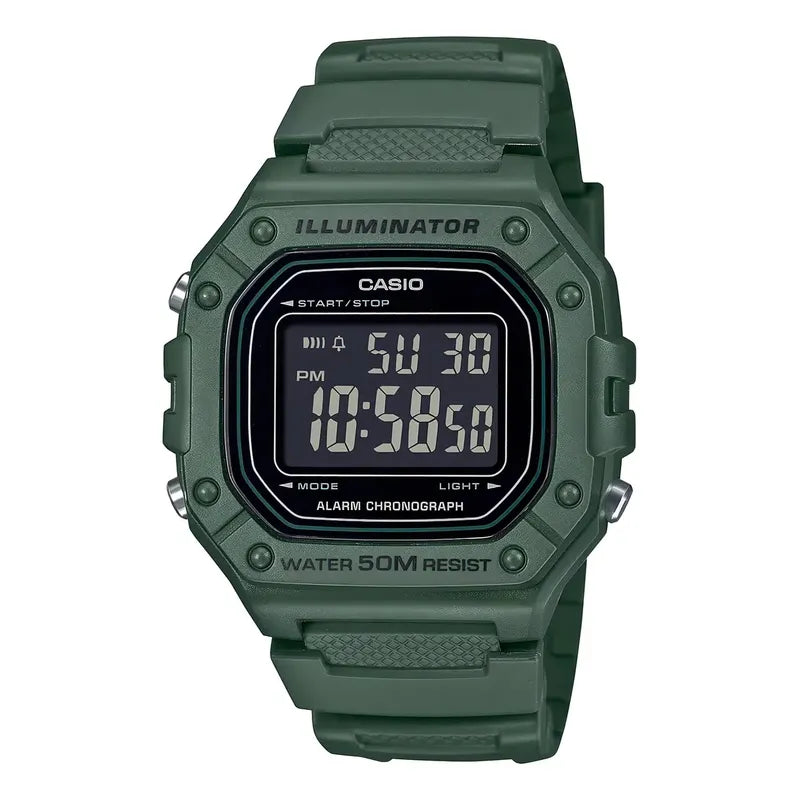 Reloj Pulsera Casio Youth W-218h Verde Negro
