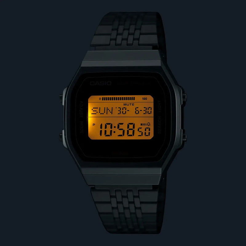 Reloj Casio Abl-100we-1adf Digital Con Alarma Y Cronógrafo Para Adultos Plateado Negro