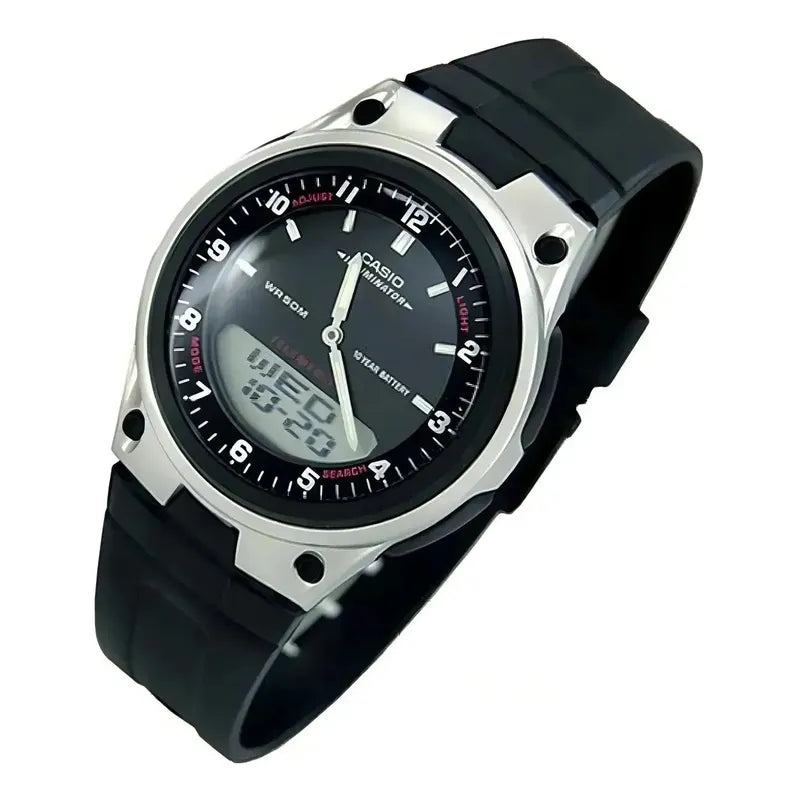 Reloj De Pulsera Casio Collection Aw-80-1a Negro Plateado/negro