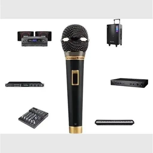 Microfono Alambrico Karaoke Profesional Canto Cardioide Voz Negro