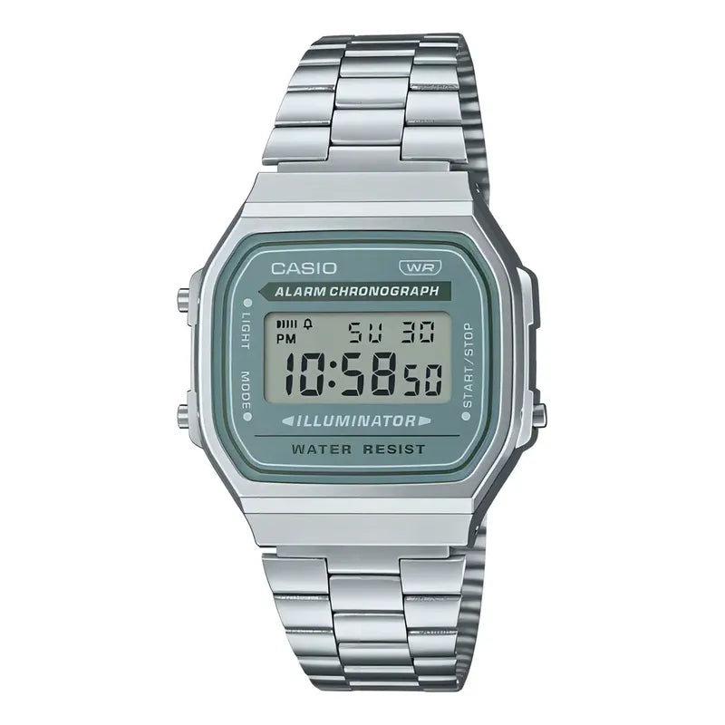 Reloj Casio Vintage A-168wa-3ay Plateado 3a