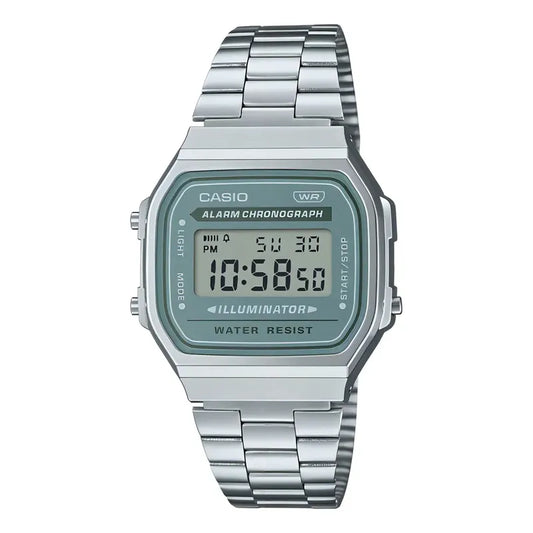 Reloj Casio Vintage A-168wa-3ay Plateado 3a