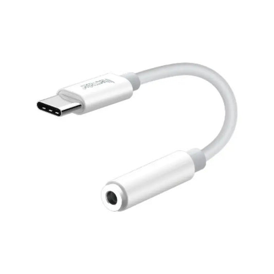 Adaptador Convertidor De Audio Tipo C A 3.5 Tecmaster Blanco