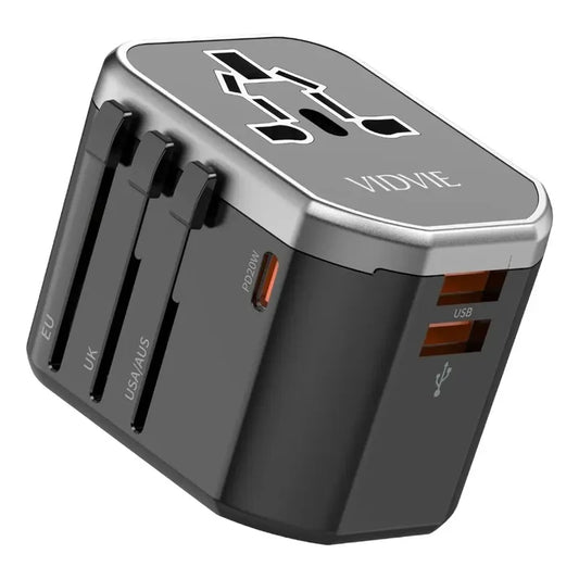 Cargador De Pared Universal Vidvie Ta4404 20w 2 Usb Carga Rápida Negro