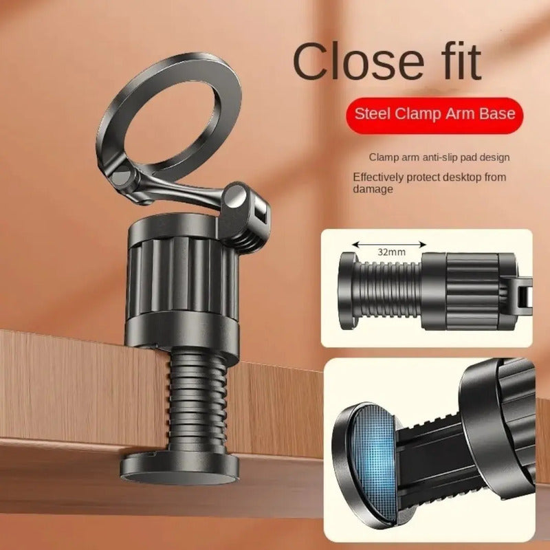 Soporte Magnético Para Celular 360° Ajustable Compacto Negro