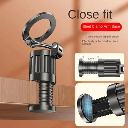 Soporte Magnético Para Celular 360° Ajustable Compacto Negro
