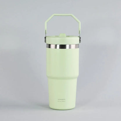 Botella Térmica Keep 590ml Con Mango Verde Lisa