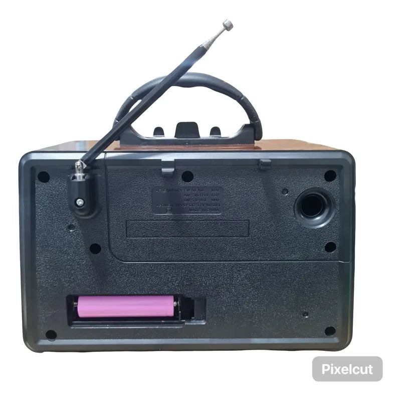 Radio 3 Bandas Rercargable Usb Y Tipo C Marrón
