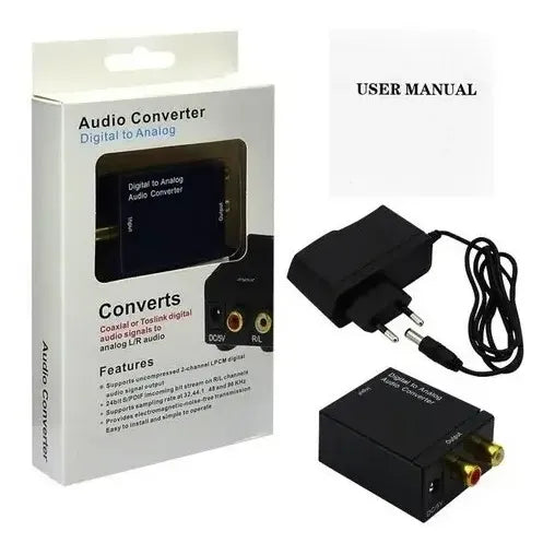 Adaptador Audio Óptico Digital A Análogo Rca