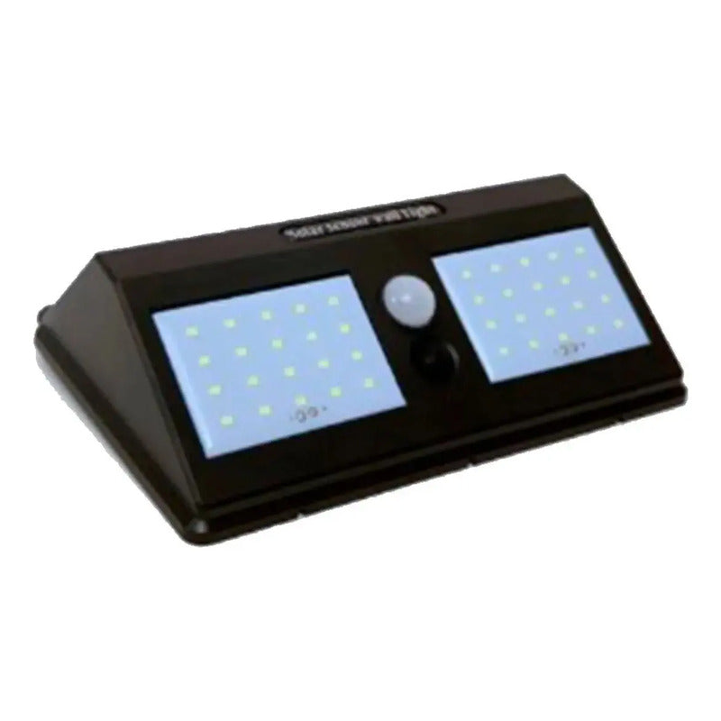 Lámpara Solar 40 Led Con Sensor De Movimiento Para El Hogar Negro