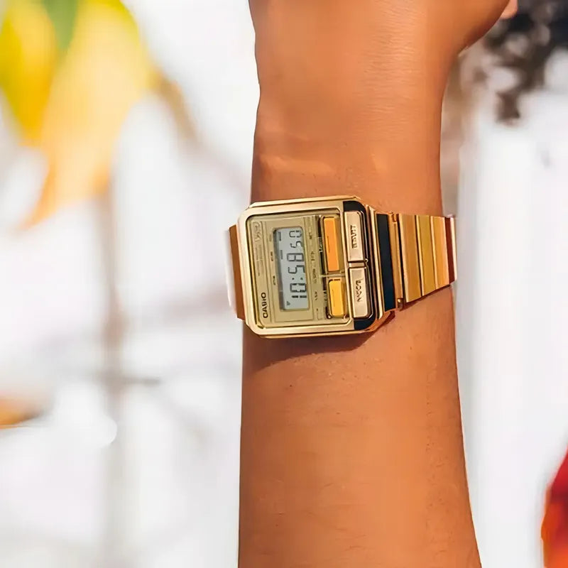 Reloj Hombre Casio A-120weg-9a/relojeria Violeta Dorado