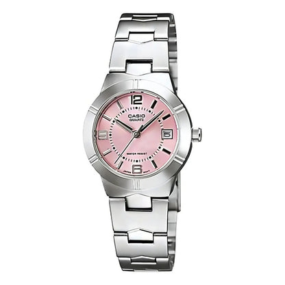 Reloj Casio Ltp-1241d-4a Mujer Plateado Rosa