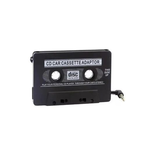 Adaptador Cassette Auto A Celular Mp3 Jack 3.5mm Negro Plug 1m