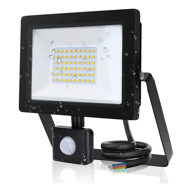 Reflector Led Irm Para Exterior Con Sensor De Movimiento, Ip65 Y Luz Fría