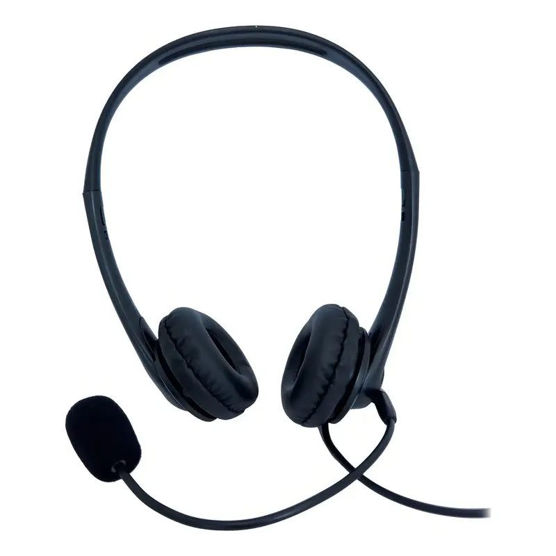 Auriculares Call-center Micrófono 3.5mm Tm100561 Tecmaster Negro