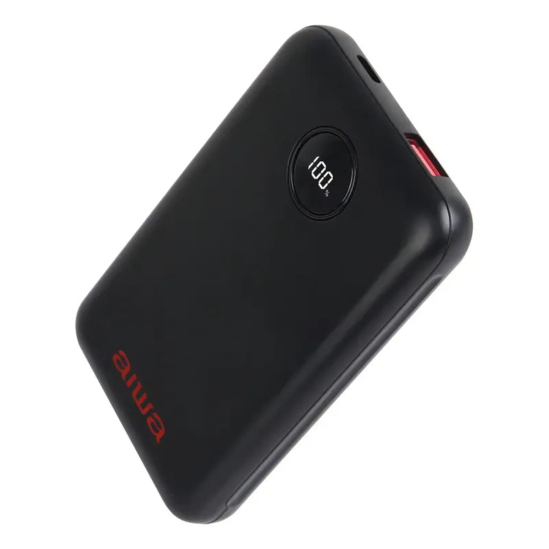 Cargador Batería Externa Power Bank 10.000 Mah Aiwa Paw-300 Color Negro