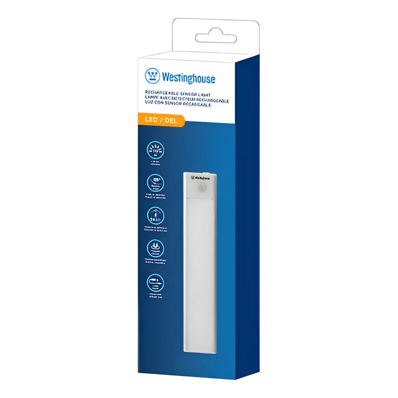 Linterna Barra Recargable Con Sensor 110lm Westinghouse Blanco Plateado