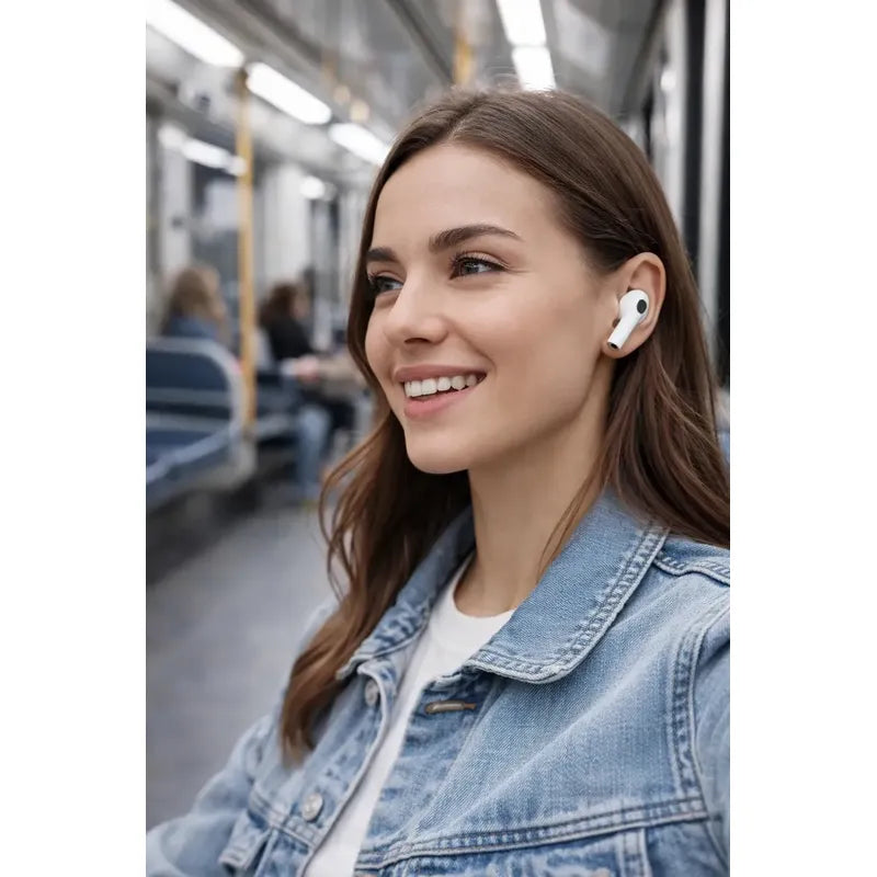 Audífonos Inalámbricos Vidvie Bt8001 Semi In Ear Con Bluetooth Y Micrófono Blanco
