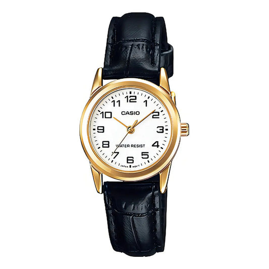 Reloj Casio Ltp_v001gl_7b Negro Unisex Dorado