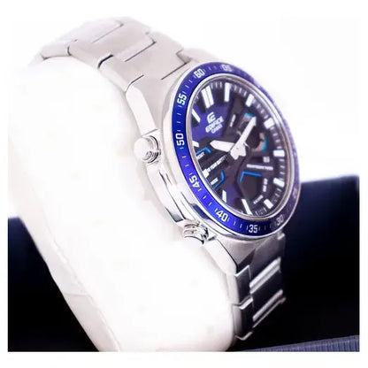 Reloj Casio Edifice Anadigi Correa De Acero Impermeable Para Hombre Color Plata Plata 2