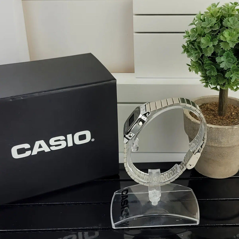 Reloj Plateado Casio Vintage La670wa-7df Para Mujer Plateado Gris