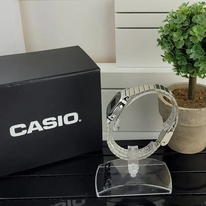 Reloj Plateado Casio Vintage La670wa-7df Para Mujer Plateado Gris