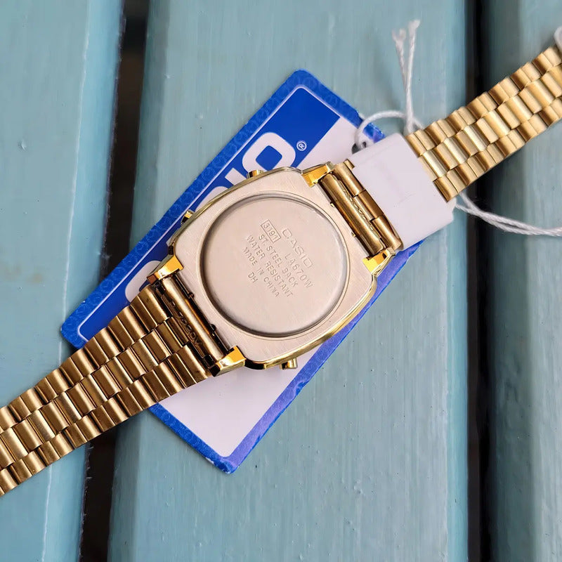 Reloj Casio La670wga-1d Vintage Mujer Dorado Negro