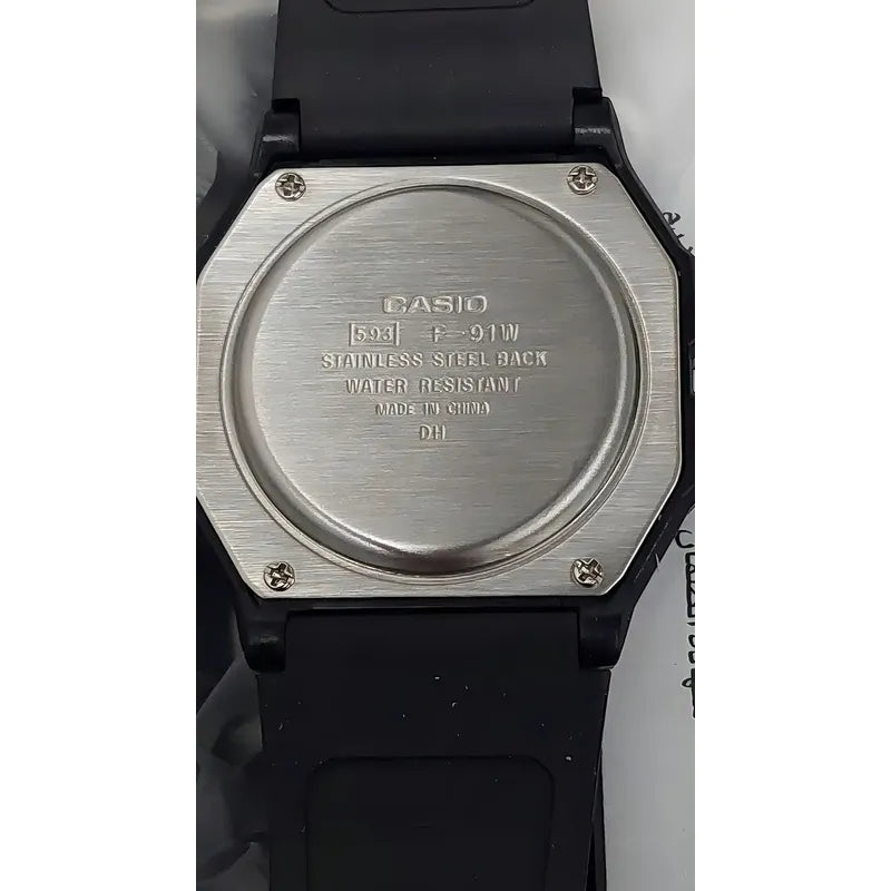 Reloj De Pulsera Casio Collection F-91 De Cuerpo Color Negro Gris