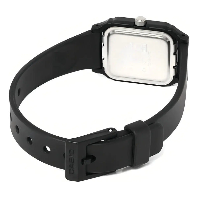 Reloj Casio Clásico Para Mujer, Con Correa Negra Y Fondo Blanco Negro