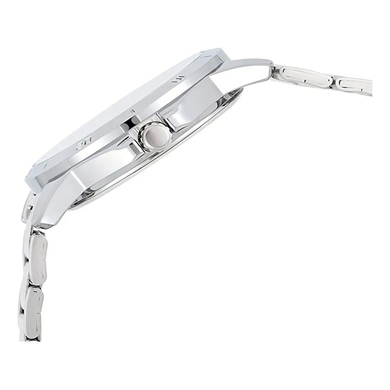 Reloj Pulsera Casio Mtp-v004d-7b2 Con Correa De Acero Inoxidable Color Plateado - Fondo Gris