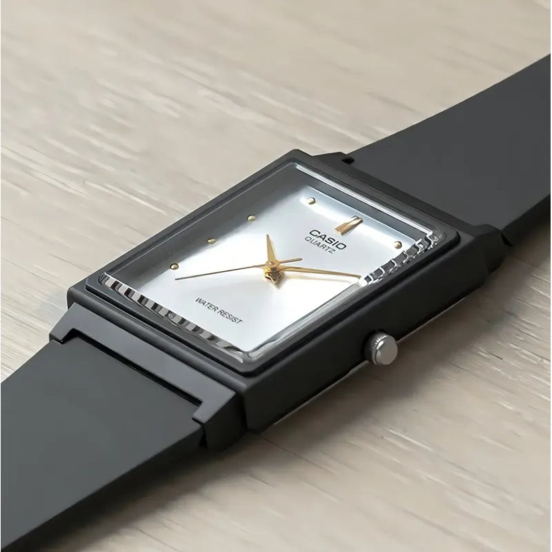 Reloj Casio Mq-38-2a Analógico Con Carátula Azul Y Correa Negra Negro