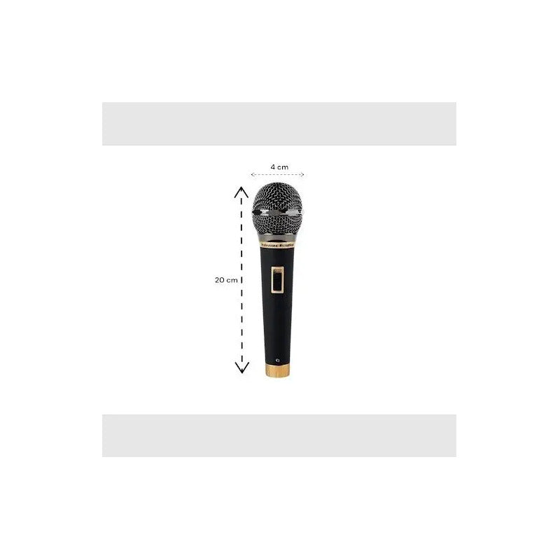 Microfono Alambrico Karaoke Profesional Canto Cardioide Voz Negro