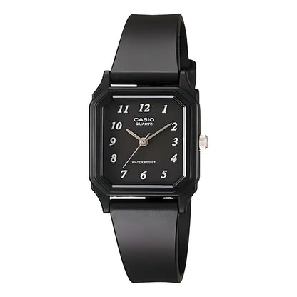 Reloj Casio Clásico Para Mujer, Con Correa Negra Y Fondo Blanco Negro