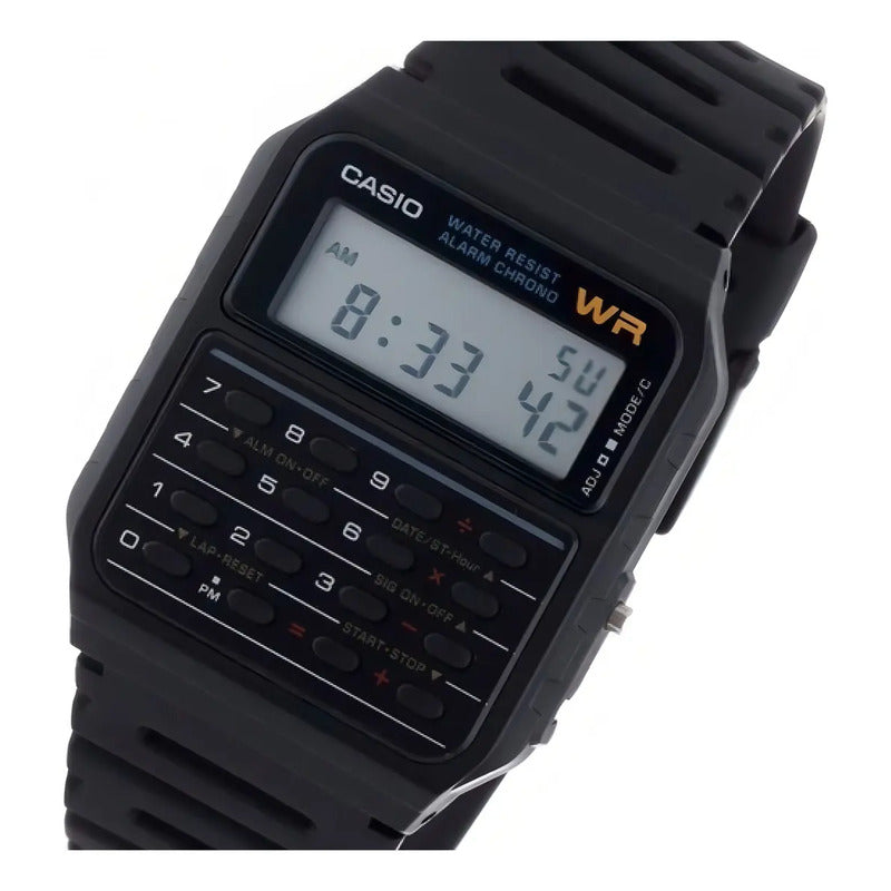 Reloj Casio Databank Ca-53w-1z Para Hombre, Correa Negra Negro