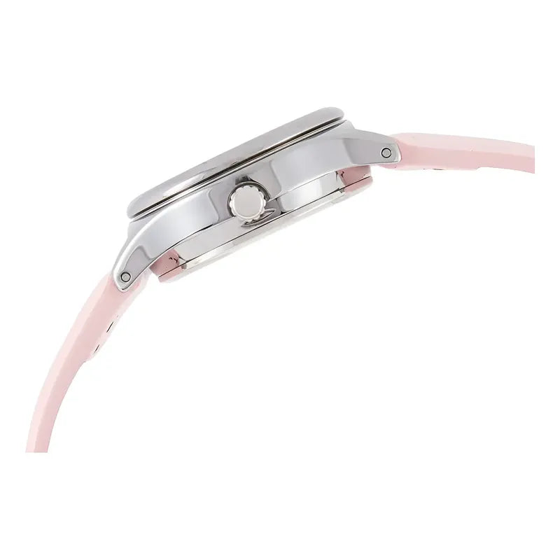 Reloj Casio Dress De Dama Ltp-v006l-4b Doble Fechador Color Rosa Y Plateado