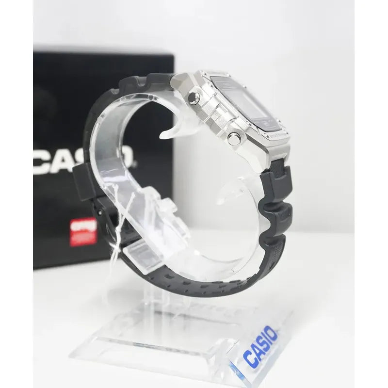 Reloj Casio W-218hm-7a Resina Hombre Plateado Negro