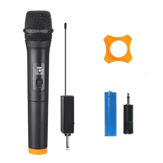 Microfono Inalambrico 10 Metros De Alcance Karaoke Color Negro