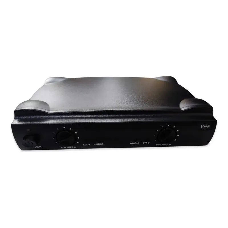 Microfono Inalambrico Doble Vhf Negro