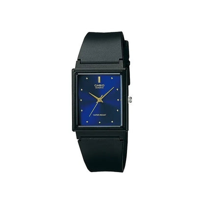 Reloj Casio Mq-38-2a Analógico Con Carátula Azul Y Correa Negra Negro