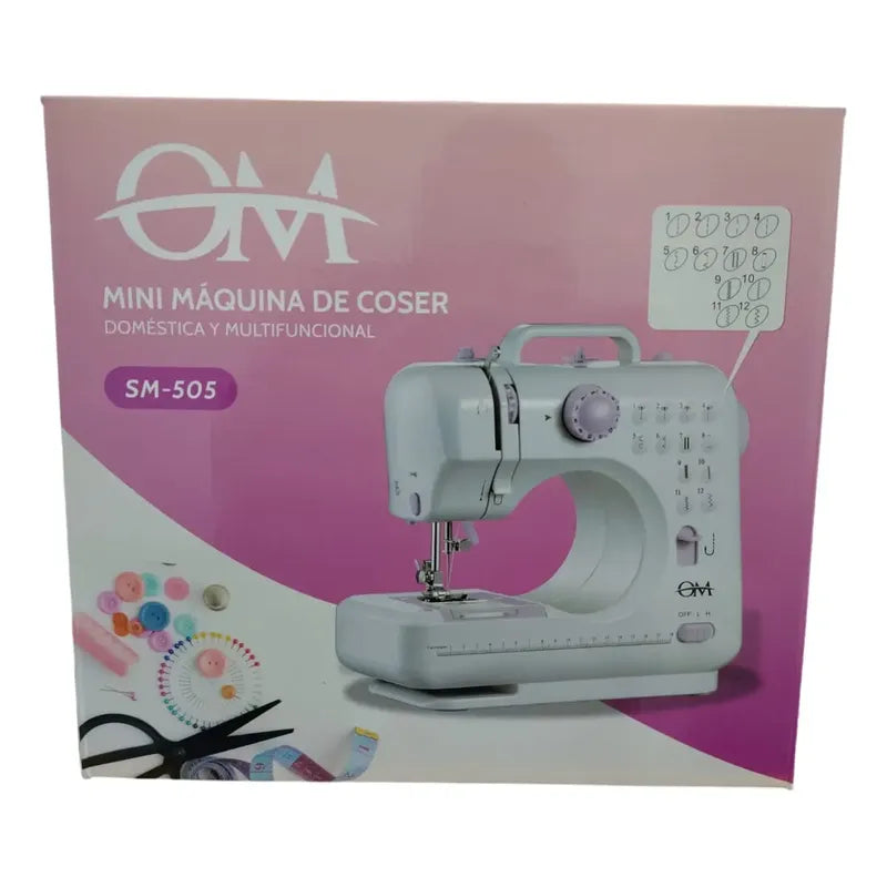 Mini Máquina De Coser Multifuncional Eléctrica Para El Hogar Blanco