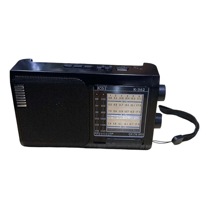 Radio Recargable 8 Bandas Solar Negro