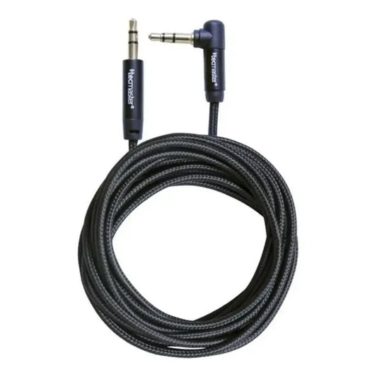 Cable De Audio Auxiliar Trenzado 3.5 Mm 3 Metros Textil Reforzado Calidad De Sonido Premium