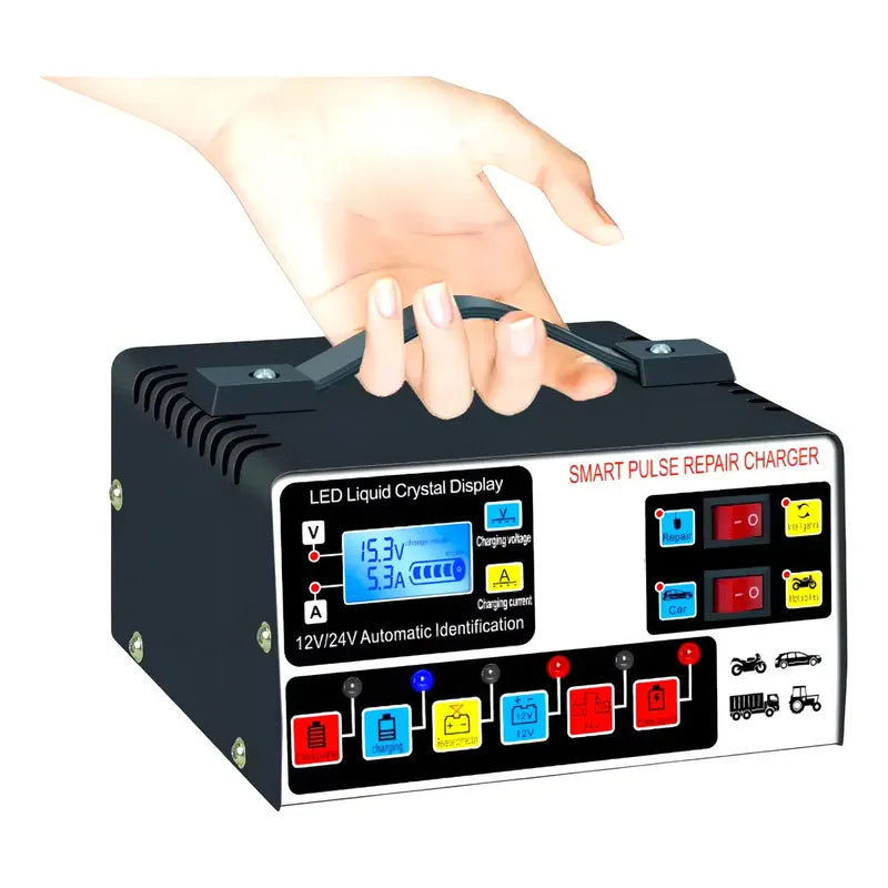 Cargador De Batería 12 Y 24v Recuperador De Bateria