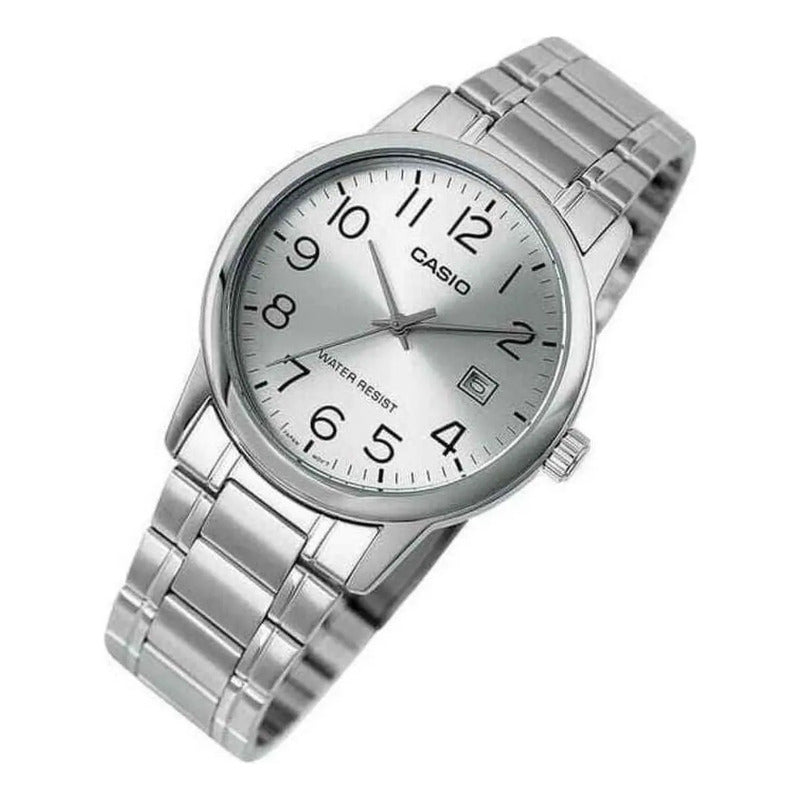 Reloj Pulsera Casio Mtp-v002d-7b Con Correa De Acero Inoxidable Color Plateado Para Hombre