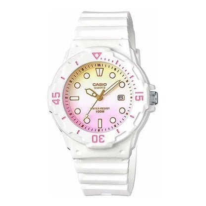 Reloj Casio Mujer Lrw-200h-4e2vdr Blanco Rosa/amarillo