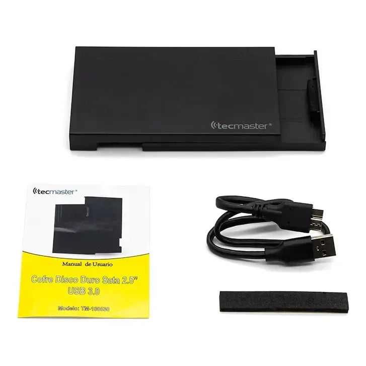 Cofre Para Disco Duro Y Ssd 2.5  Usb 3.0 Tecmaster Negro